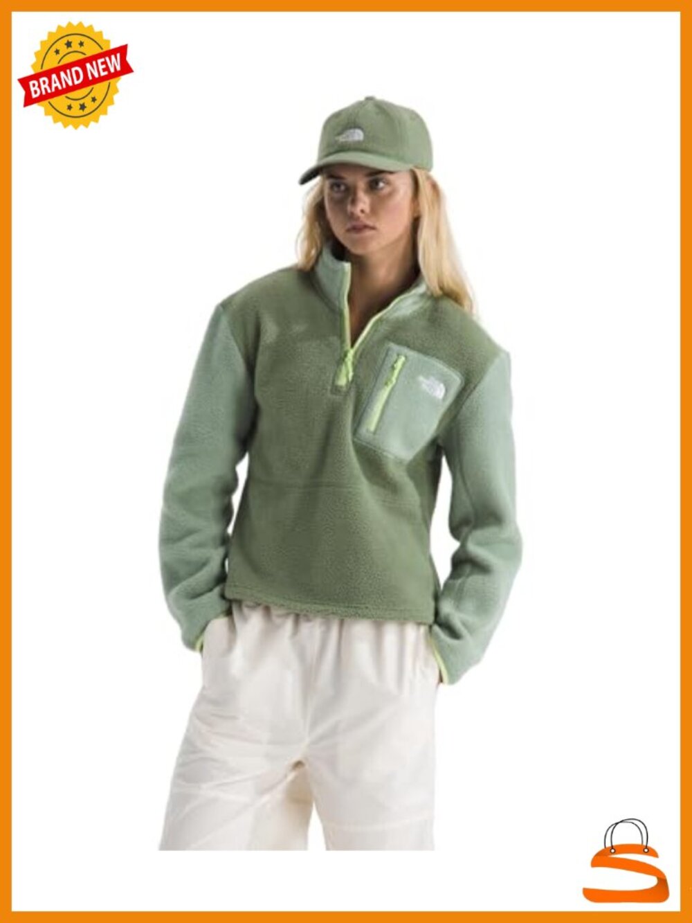Quarter Zip Fleece Jacket Lightweight Pullover Embroidered Logo Zip Pocket